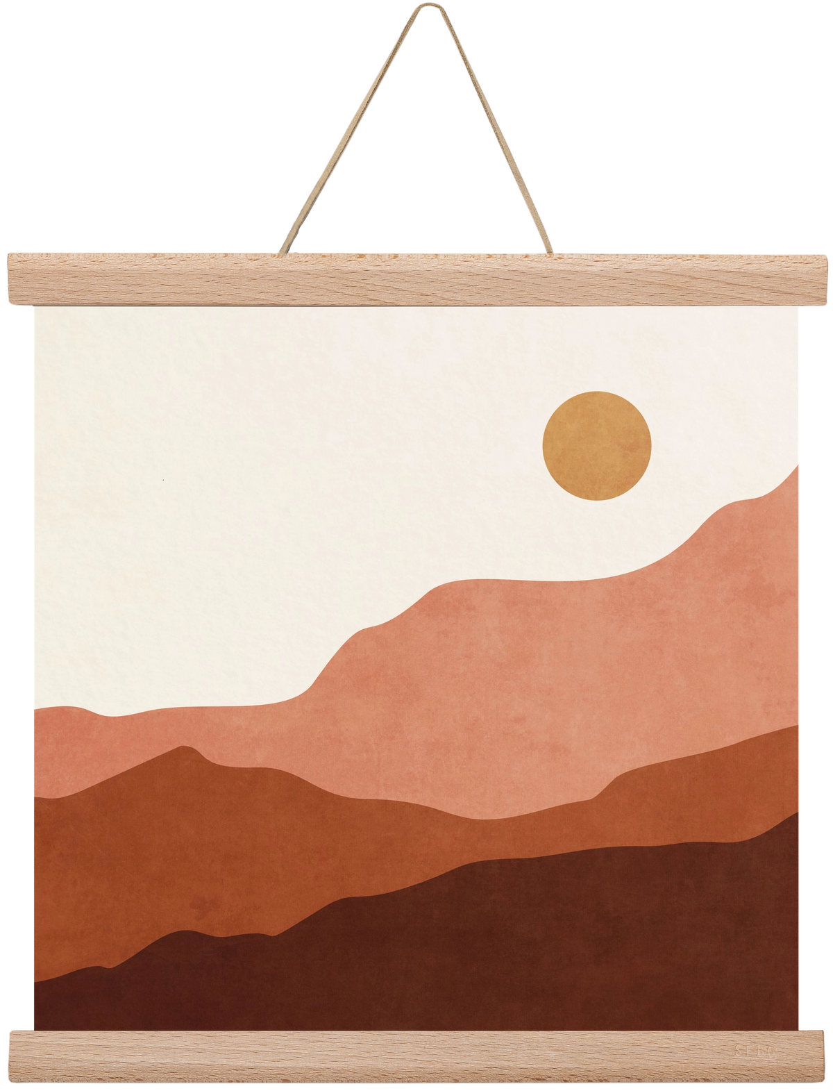 MINIMAL TROPICAL ART - LANDSCAPE 05, 30x30 cm (30x30 cm), Tölgy akasztó