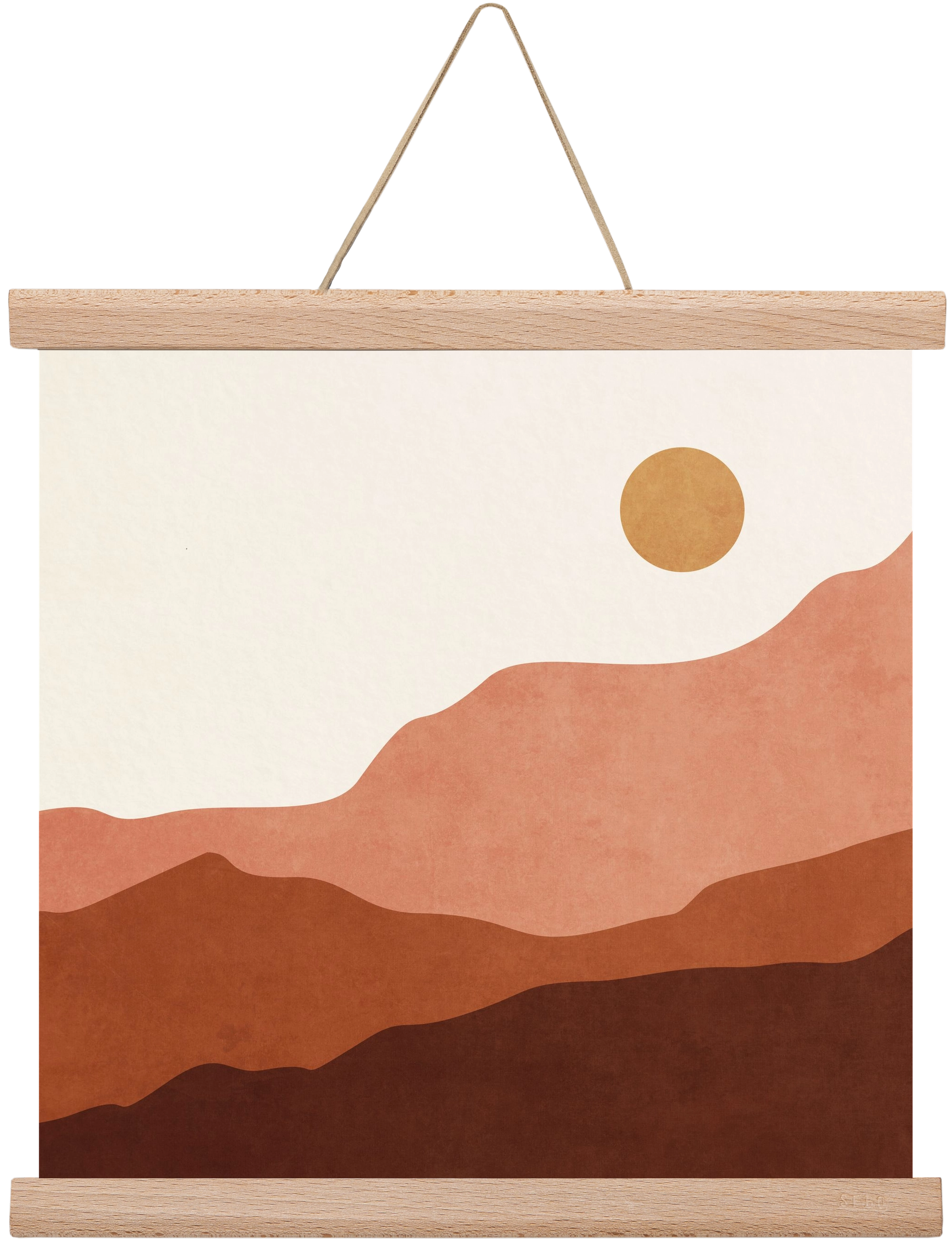 MINIMAL TROPICAL ART - LANDSCAPE 05, 30x30 cm (30x30 cm), Tölgy akasztó