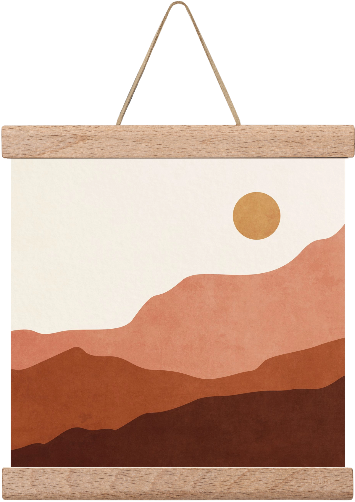 MINIMAL TROPICAL ART - LANDSCAPE 05, 20x20 cm (20x20 cm), Tölgy akasztó