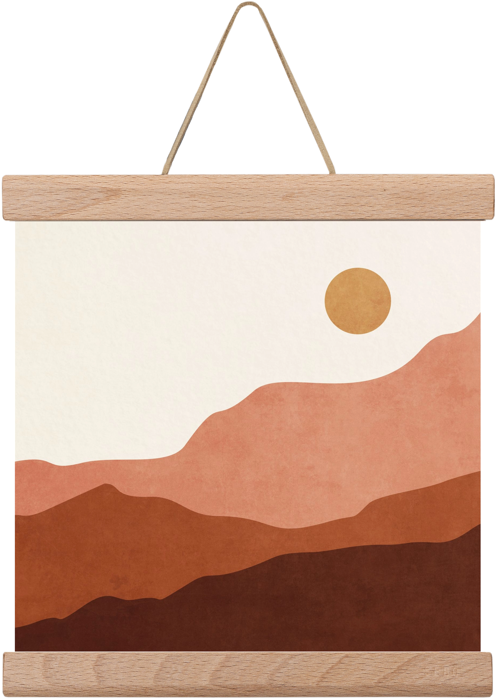 MINIMAL TROPICAL ART - LANDSCAPE 05, 20x20 cm (20x20 cm), Tölgy akasztó