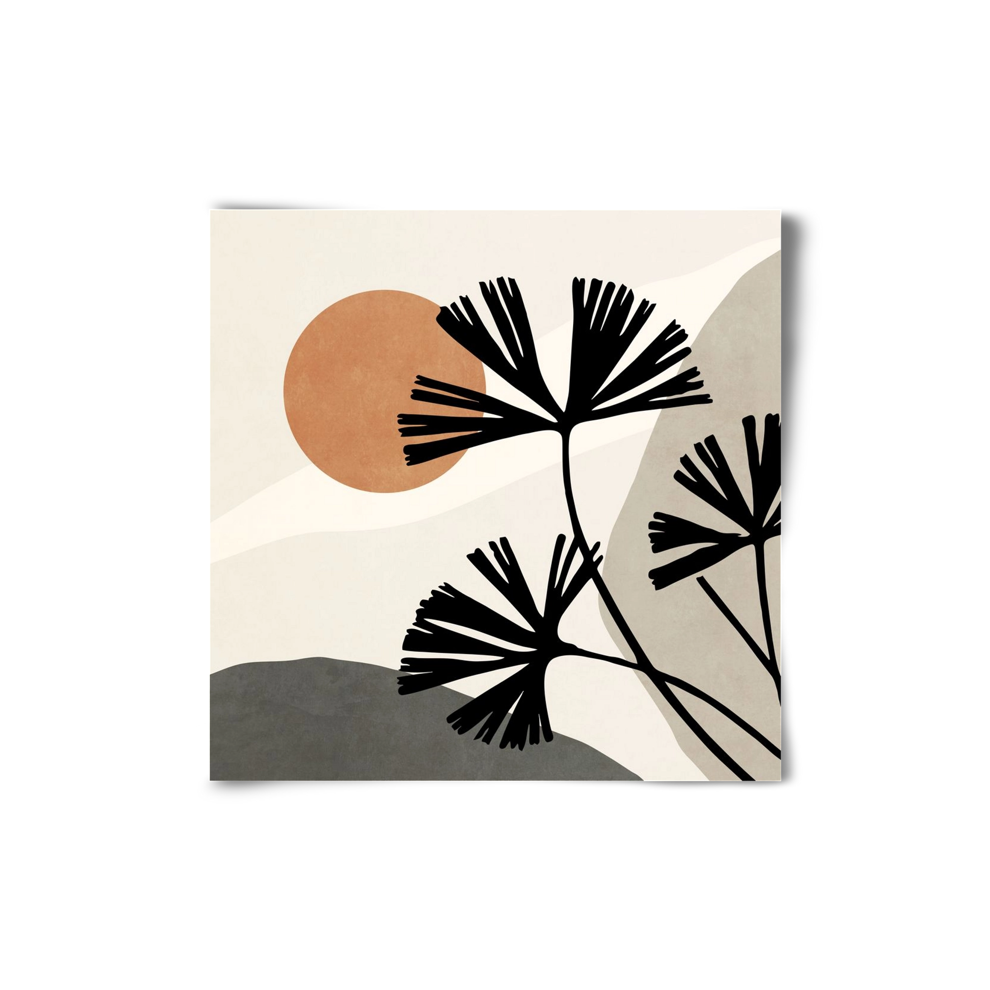 MINIMAL  ART -  TROPICAL LEAVES 01, 20x20 cm, Keret nélkül