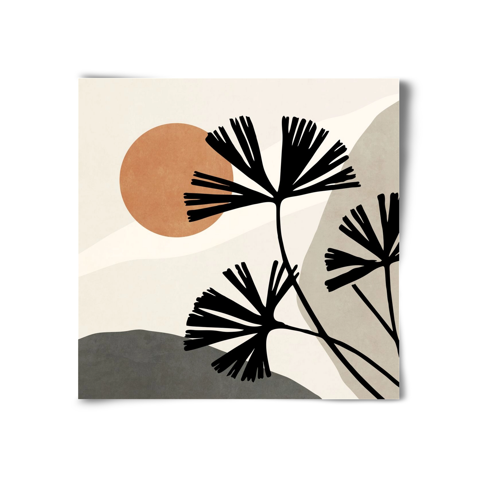 MINIMAL  ART -  TROPICAL LEAVES 01, 30x30 cm, Keret nélkül