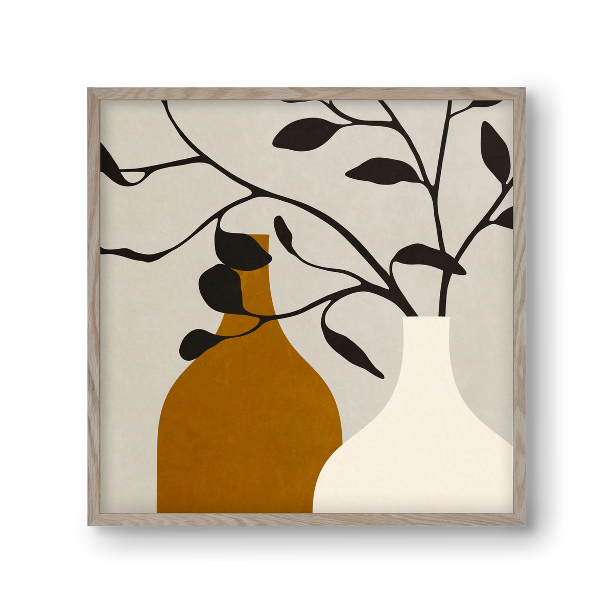 MINIMAL  ART -  VASES 01, 30x30 cm (30x30 cm), Tölgy keret