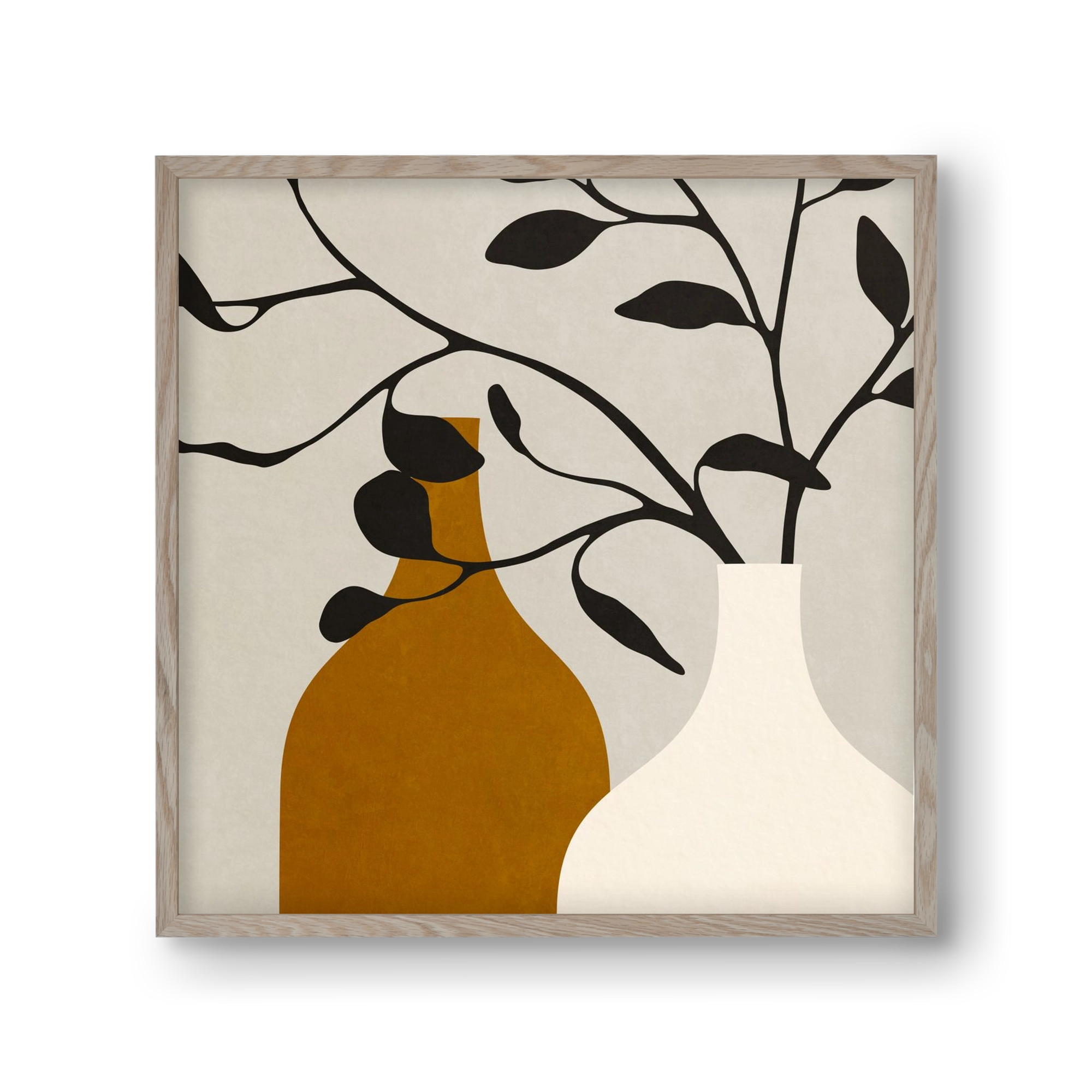 MINIMAL  ART -  VASES 01, 30x30 cm (30x30 cm), Tölgy keret