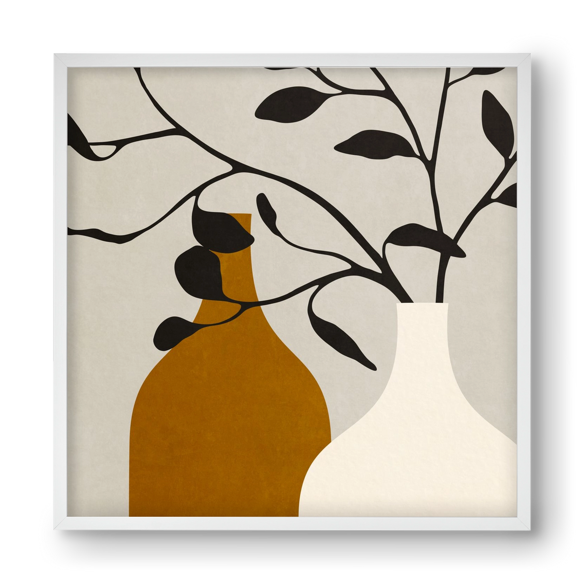 MINIMAL  ART -  VASES 01, 40x40 cm (40x40 cm), Fehér keret