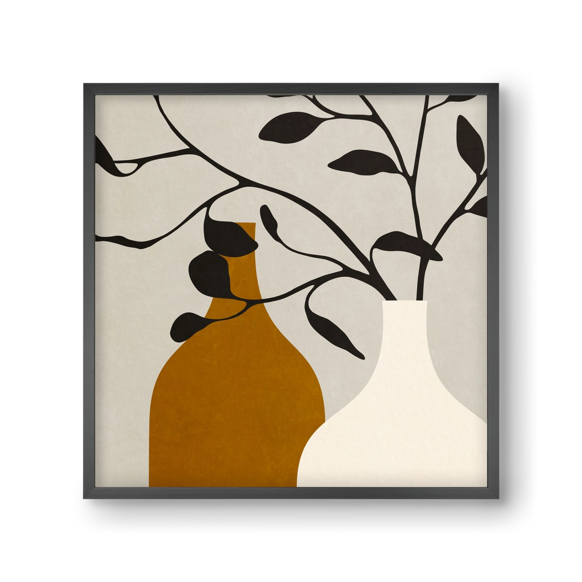 MINIMAL  ART -  VASES 01, 30x30 cm (30x30 cm), Fekete keret