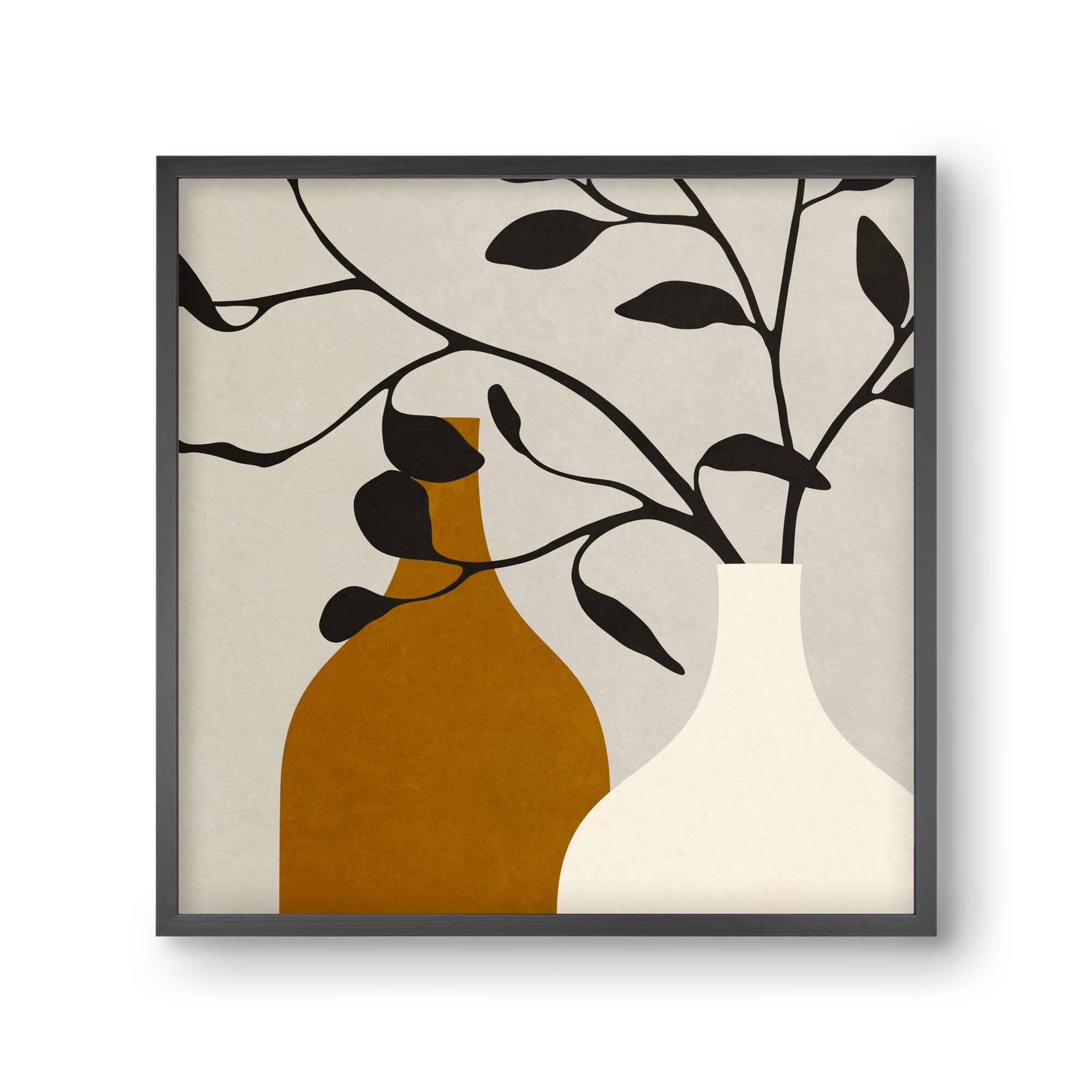 MINIMAL  ART -  VASES 01, 30x30 cm (30x30 cm), Fekete keret