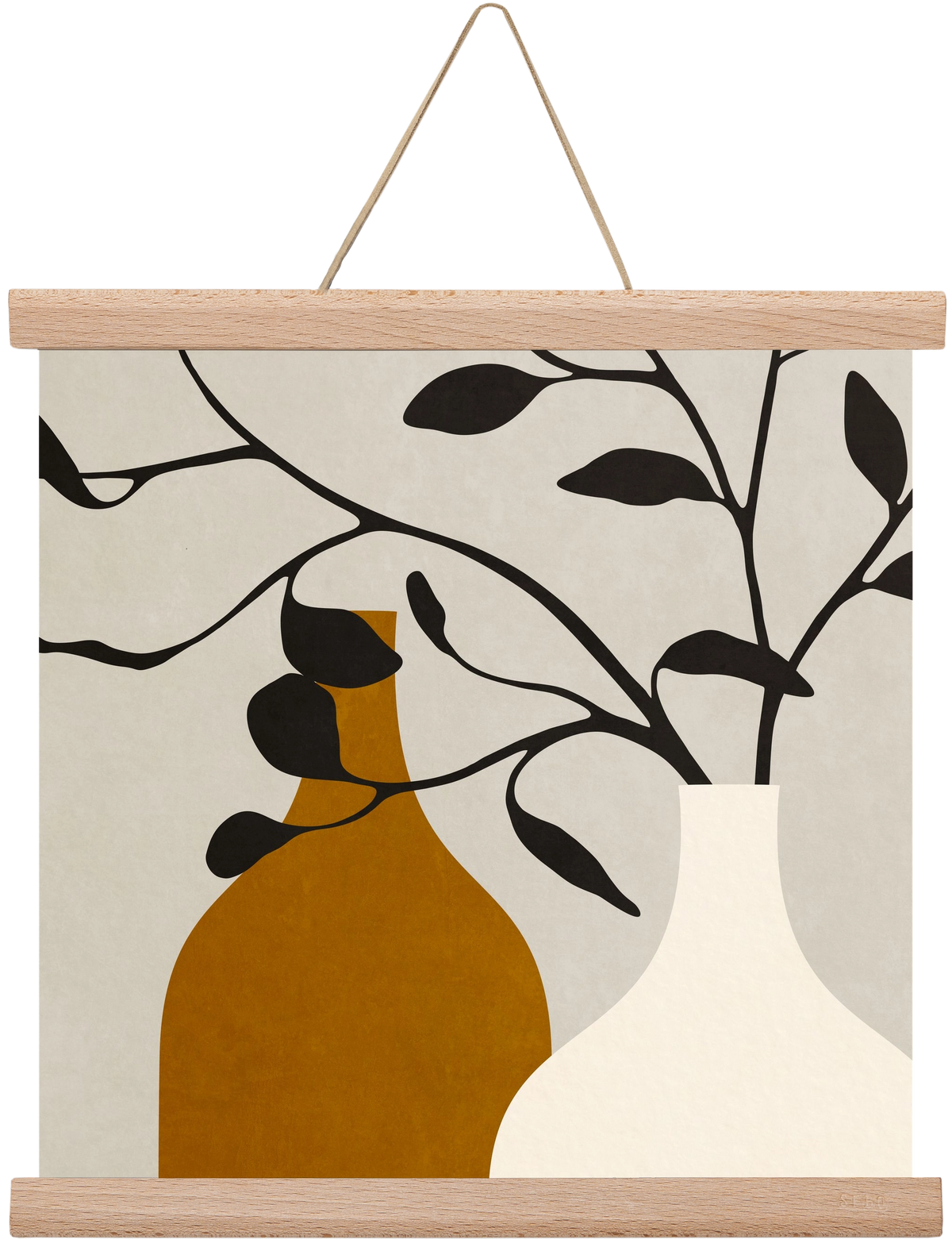 MINIMAL  ART -  VASES 01, 30x30 cm (30x30 cm), Tölgy akasztó