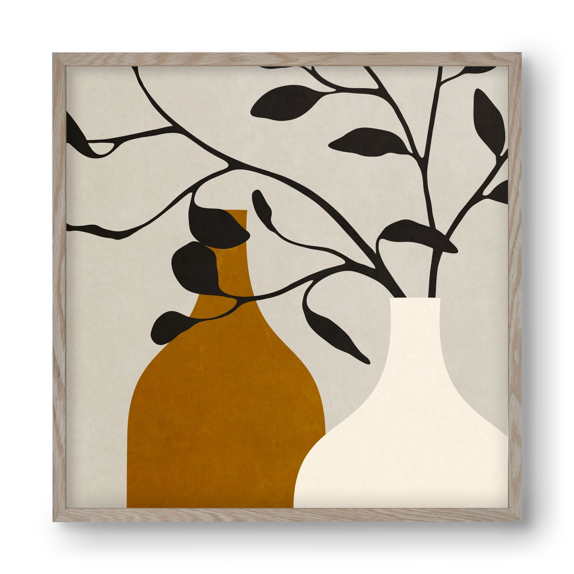 MINIMAL  ART -  VASES 01, 40x40 cm (40x40 cm), Tölgy keret