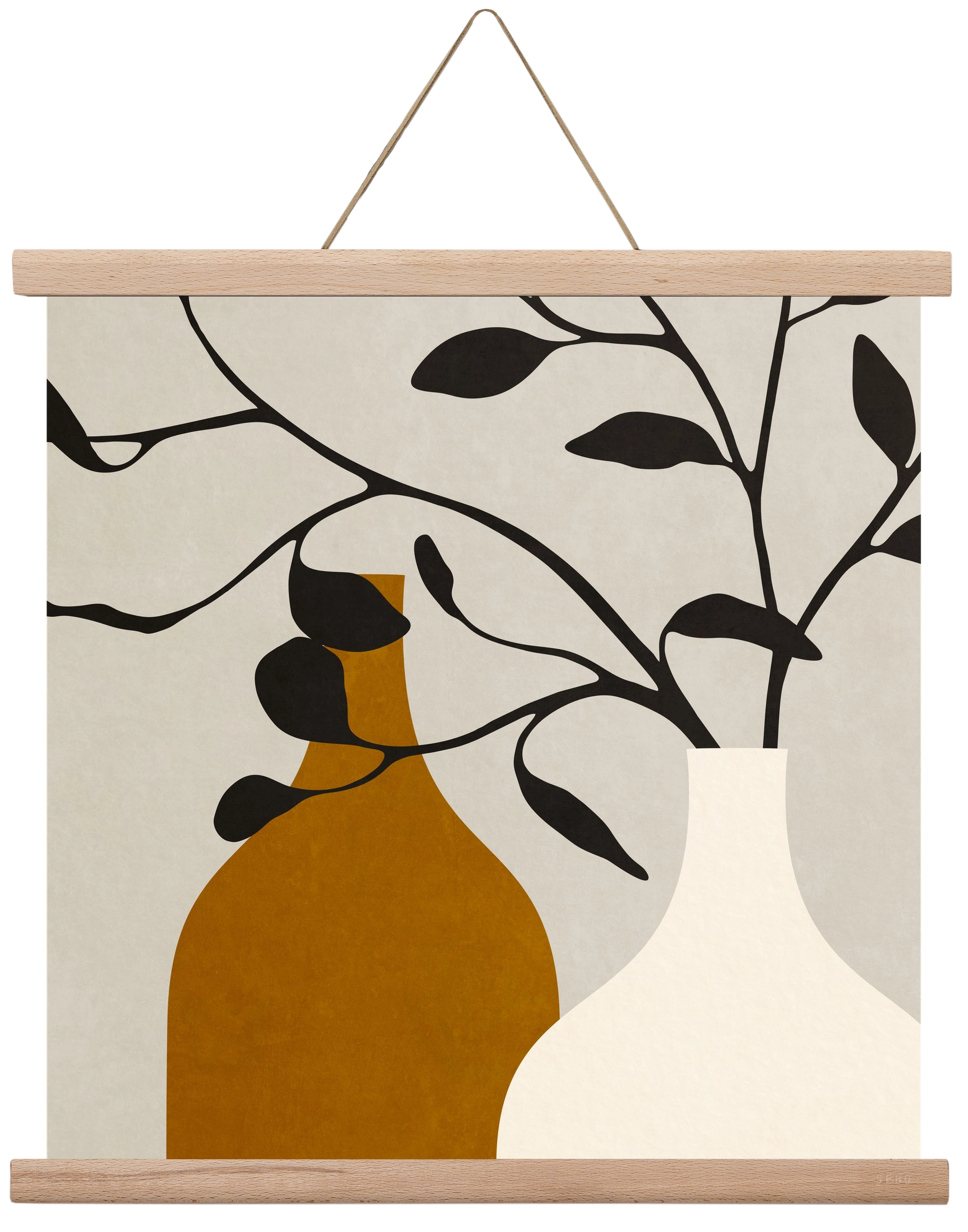 MINIMAL  ART -  VASES 01, 40x40 cm (40x40 cm), Tölgy akasztó