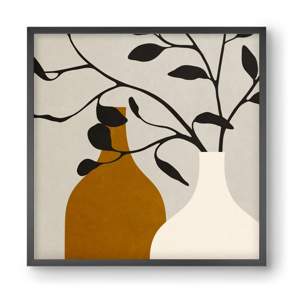 MINIMAL  ART -  VASES 01, 40x40 cm (40x40 cm), Fekete keret