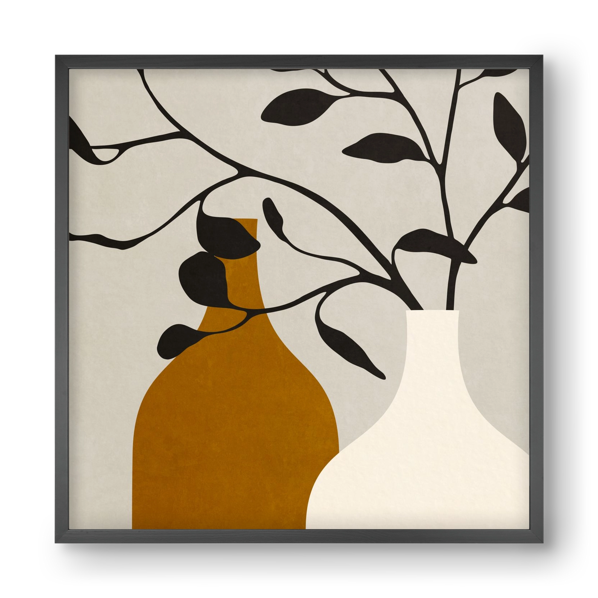 MINIMAL  ART -  VASES 01, 40x40 cm (40x40 cm), Fekete keret