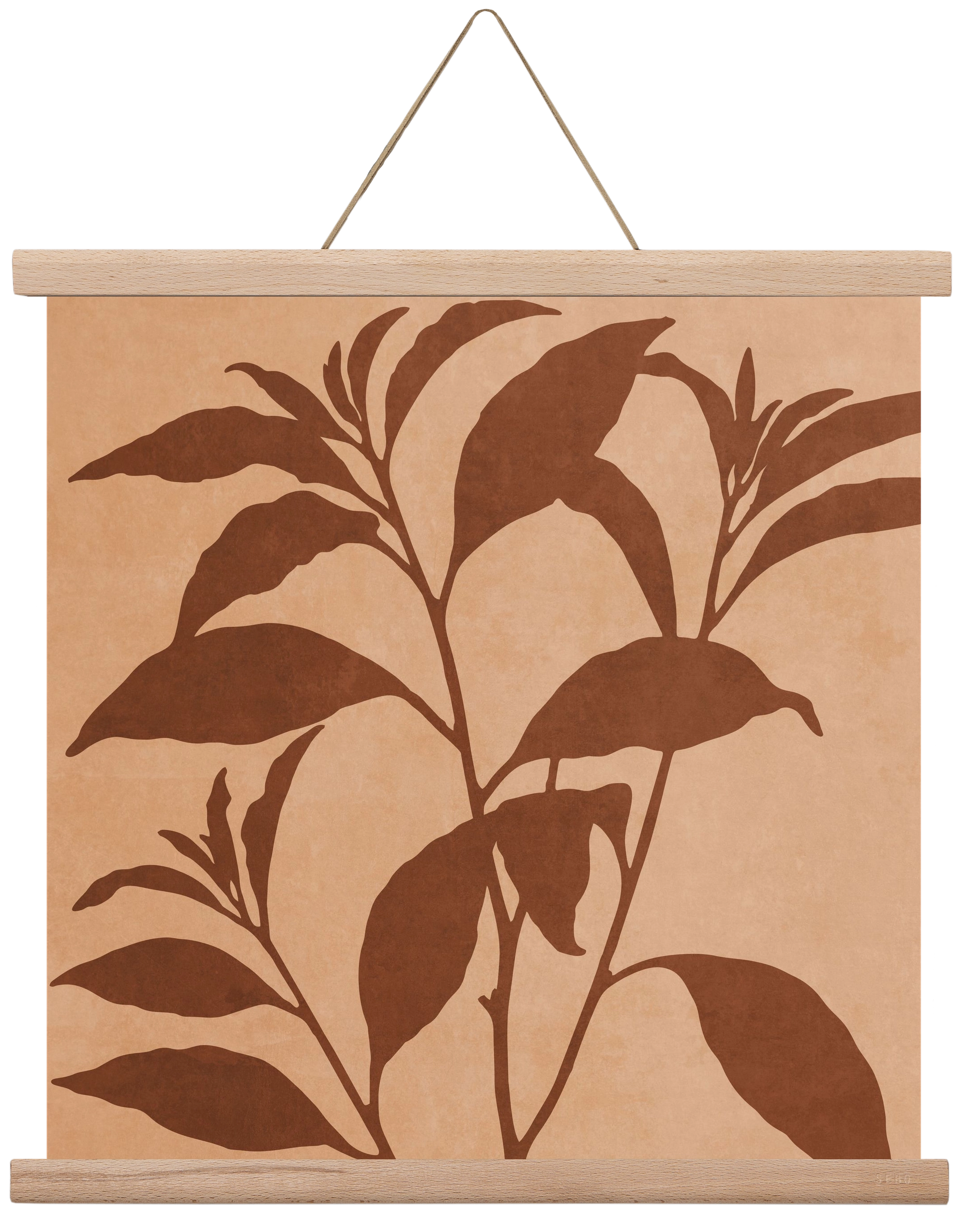 MINIMAL  ART -  TROPICAL LEAVES 04, 40x40 cm (40x40 cm), Tölgy akasztó