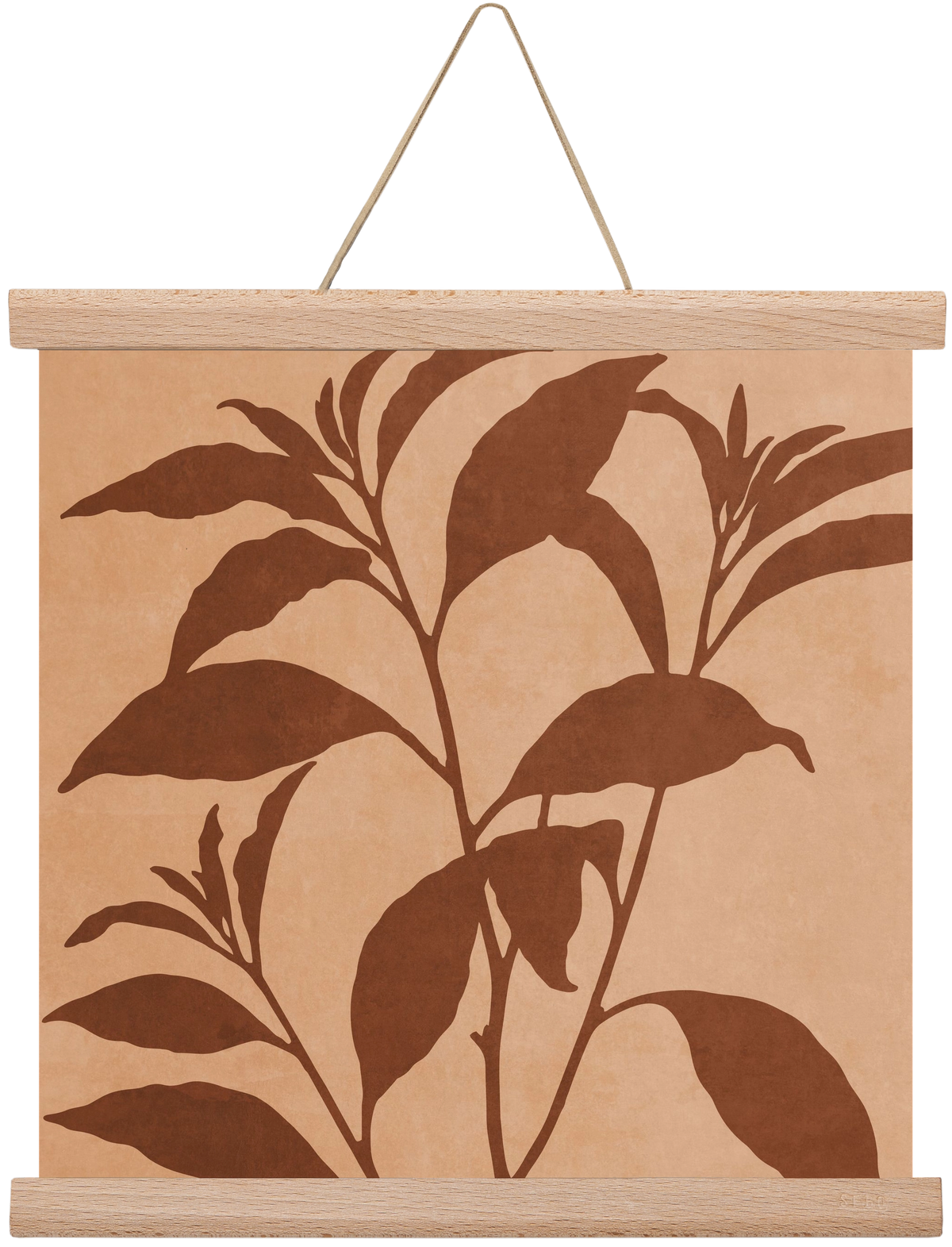 MINIMAL  ART -  TROPICAL LEAVES 04, 30x30 cm (30x30 cm), Tölgy akasztó