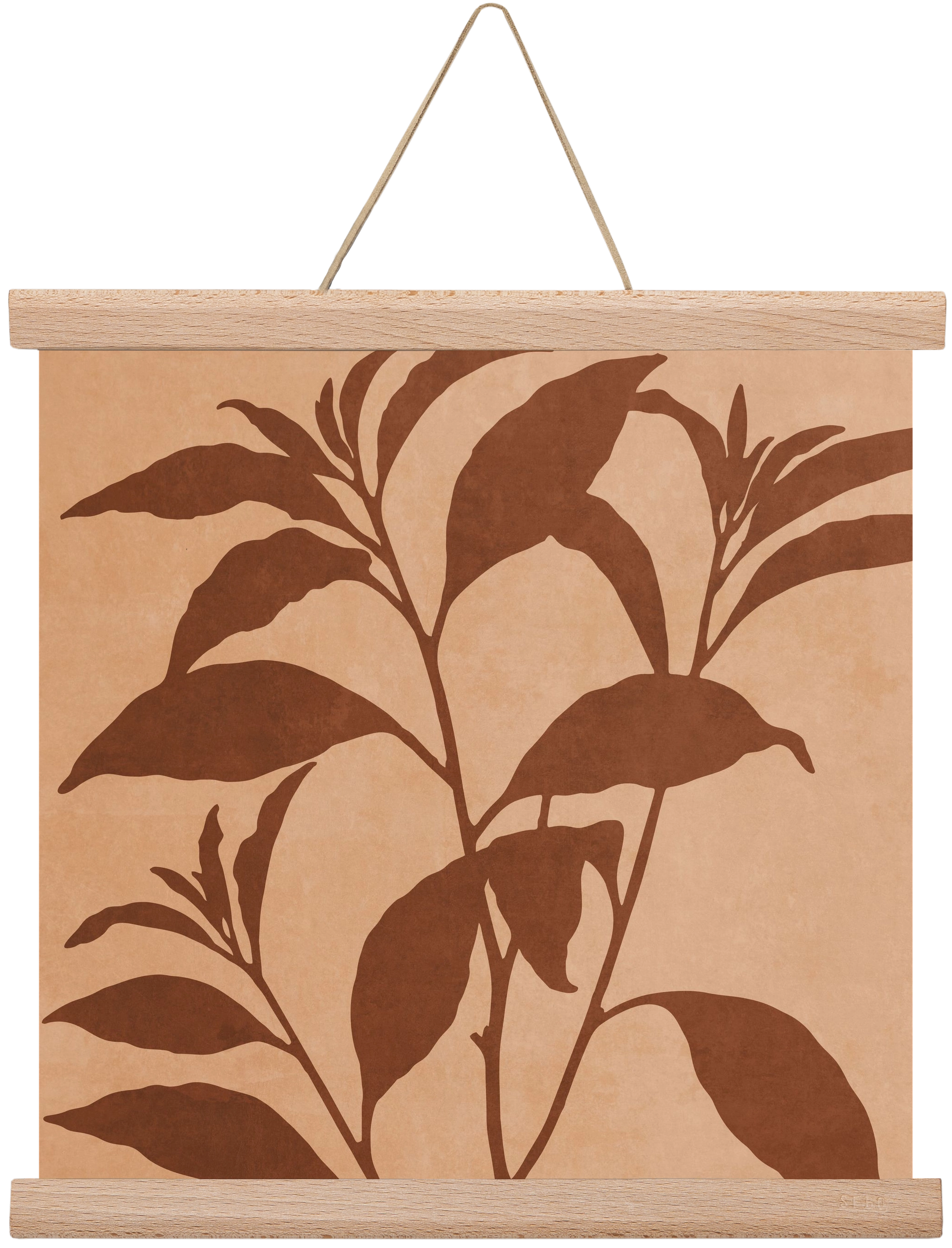 MINIMAL  ART -  TROPICAL LEAVES 04, 30x30 cm (30x30 cm), Tölgy akasztó