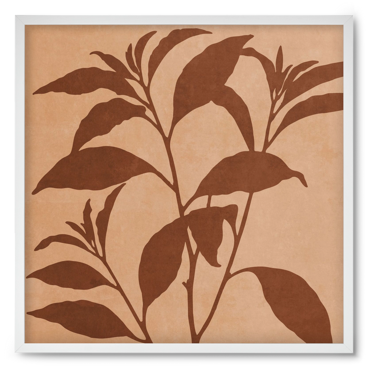 MINIMAL  ART -  TROPICAL LEAVES 04, 50x50 cm (50x50 cm), Fehér keret