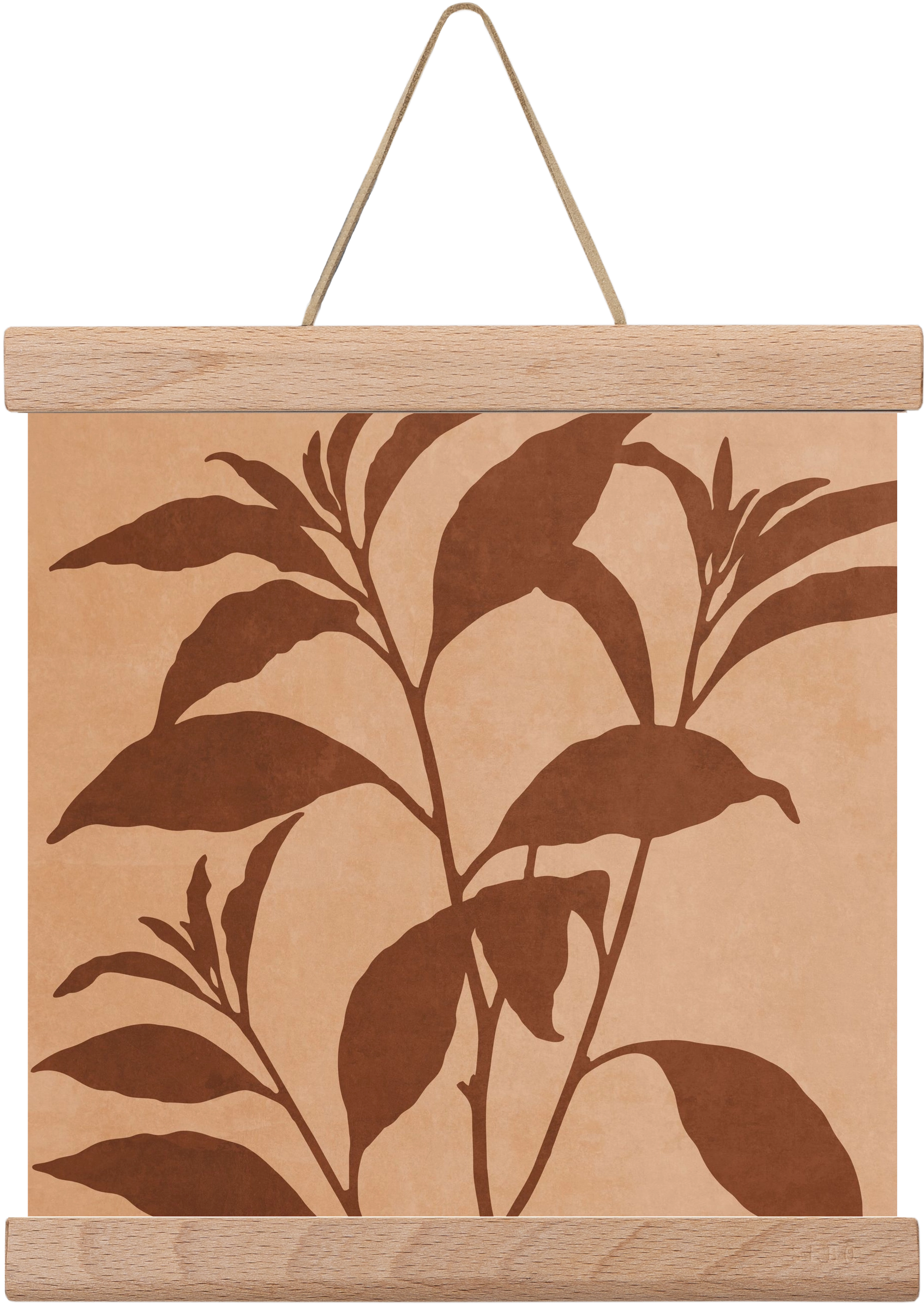 MINIMAL  ART -  TROPICAL LEAVES 04, 20x20 cm (20x20 cm), Tölgy akasztó