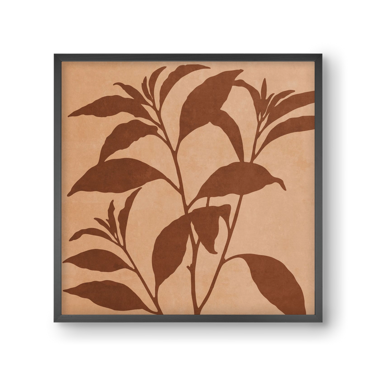 MINIMAL  ART -  TROPICAL LEAVES 04, 30x30 cm (30x30 cm), Fekete keret