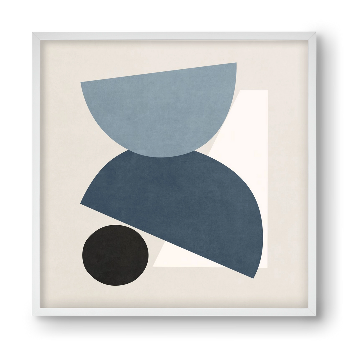 MINIMAL  ART - GEOMETRIC SHAPES 01, 40x40 cm (40x40 cm), Fehér keret