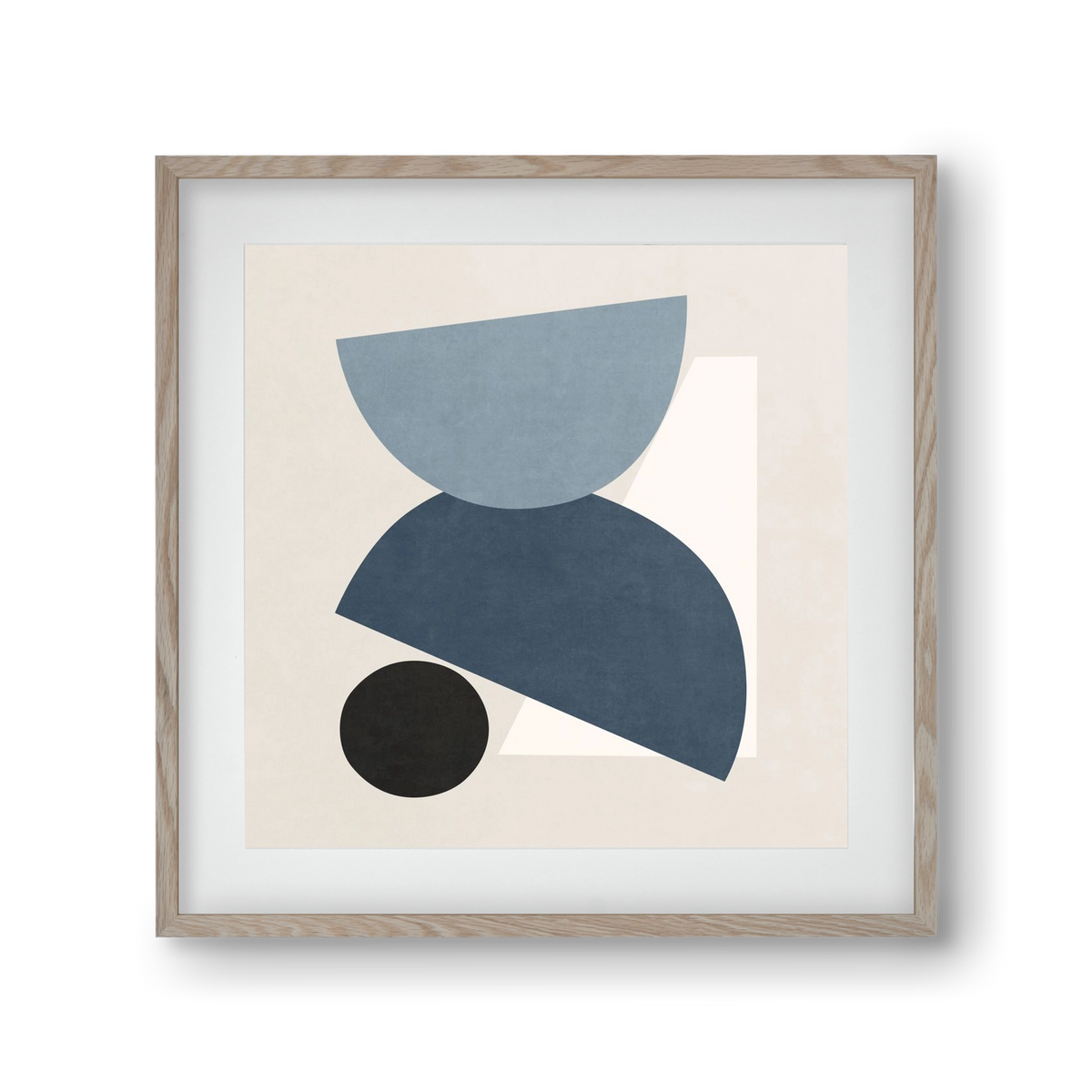 MINIMAL  ART - GEOMETRIC SHAPES 01, 30x30 cm (20x20 cm), Tölgy keret, paszpartuval