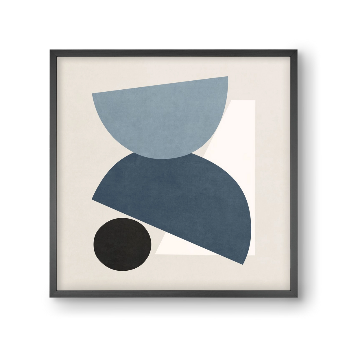 MINIMAL  ART - GEOMETRIC SHAPES 01, 30x30 cm (30x30 cm), Fekete keret