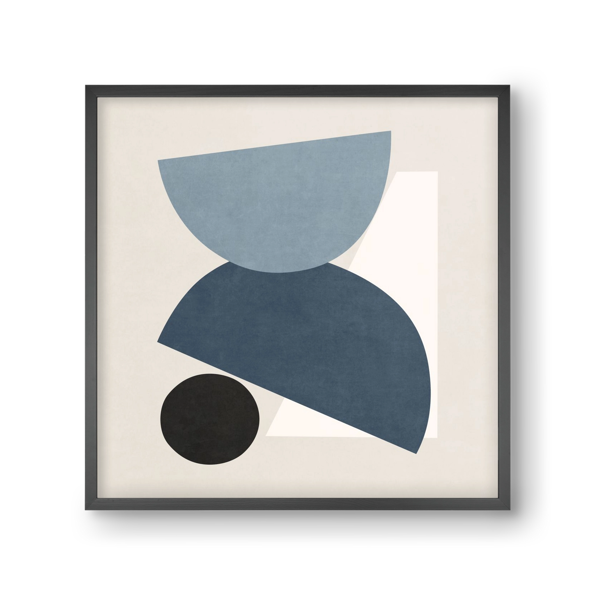 MINIMAL  ART - GEOMETRIC SHAPES 01, 30x30 cm (30x30 cm), Fekete keret