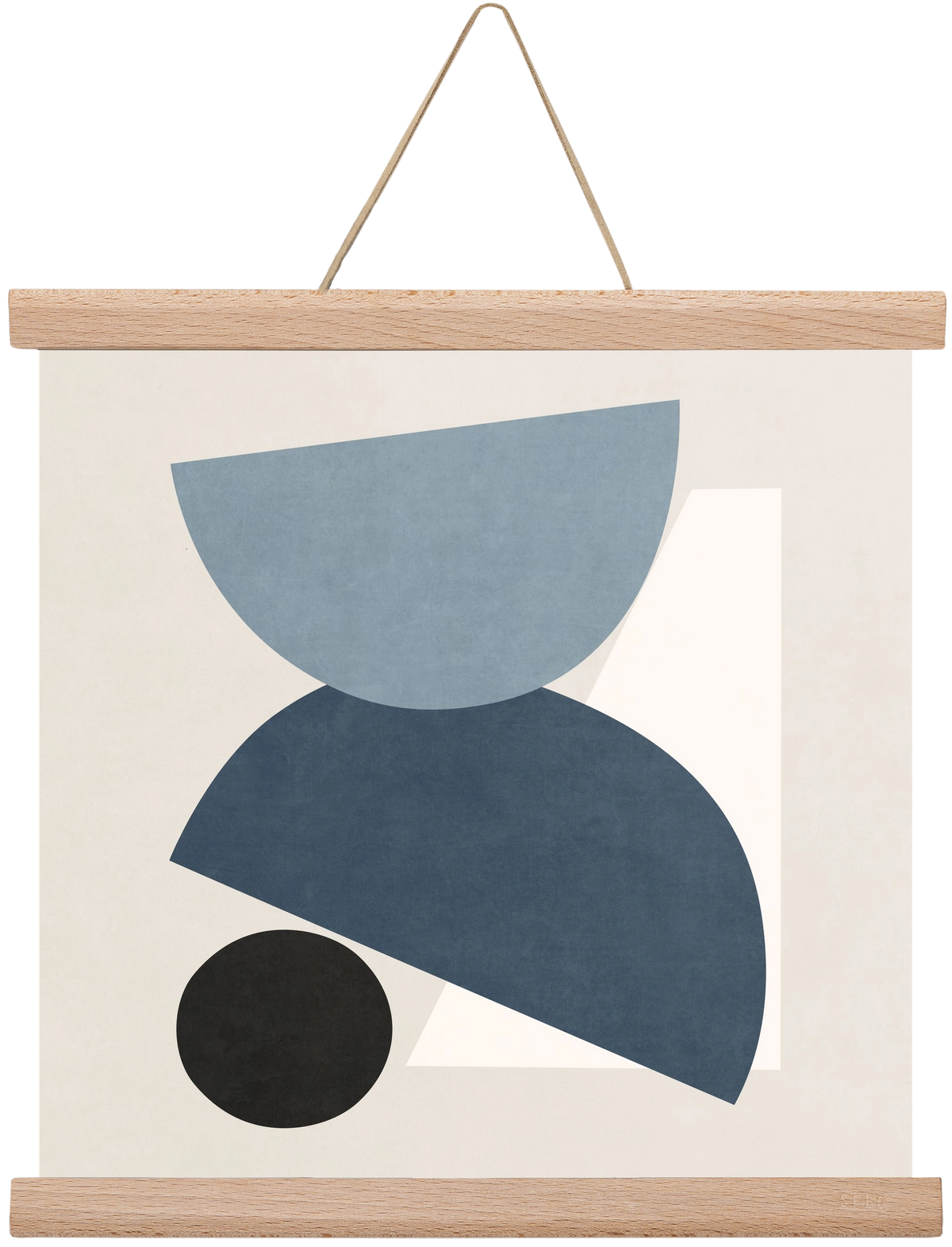 MINIMAL  ART - GEOMETRIC SHAPES 01, 30x30 cm (30x30 cm), Tölgy akasztó