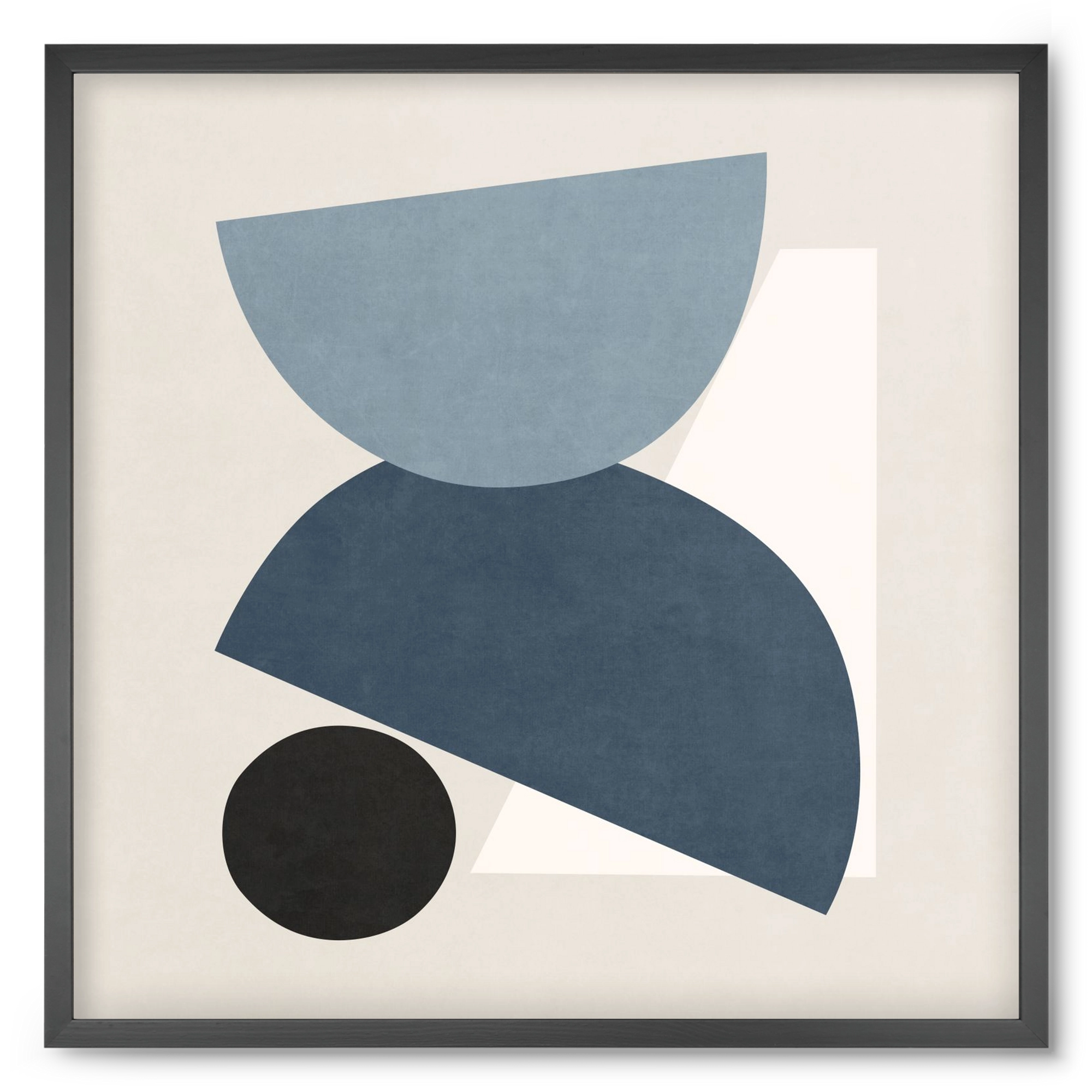 MINIMAL  ART - GEOMETRIC SHAPES 01, 50x50 cm (50x50 cm), Fekete keret