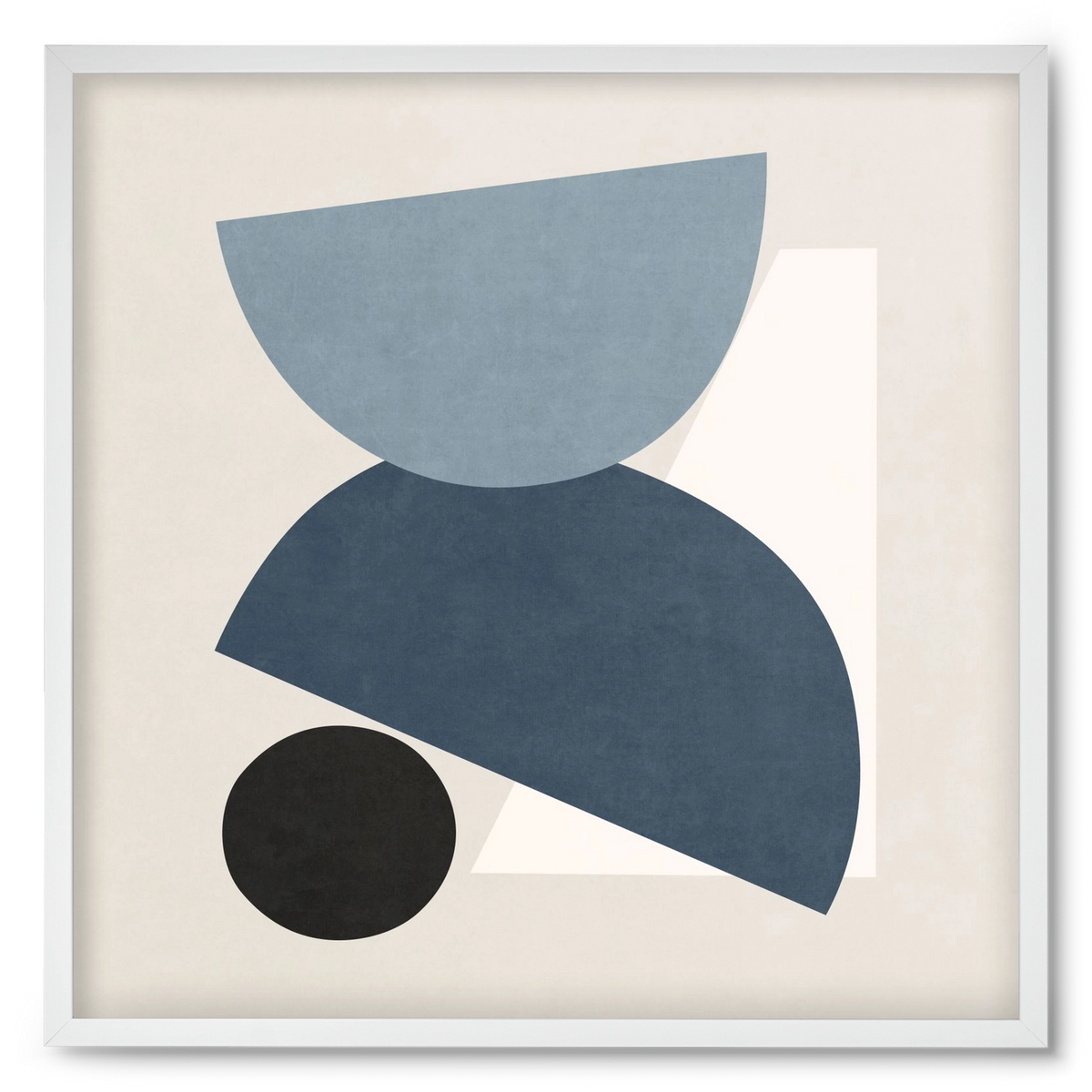 MINIMAL  ART - GEOMETRIC SHAPES 01, 50x50 cm (50x50 cm), Fehér keret