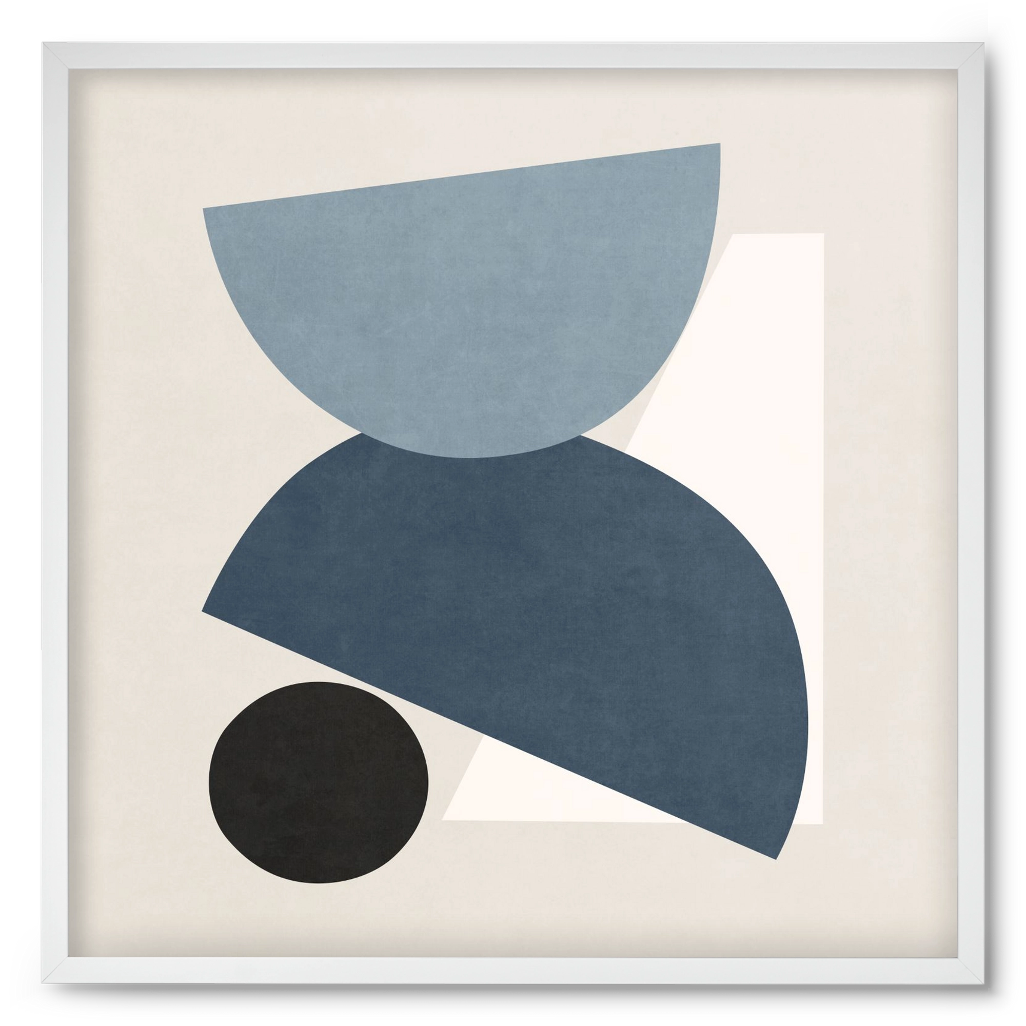 MINIMAL  ART - GEOMETRIC SHAPES 01, 50x50 cm (50x50 cm), Fehér keret