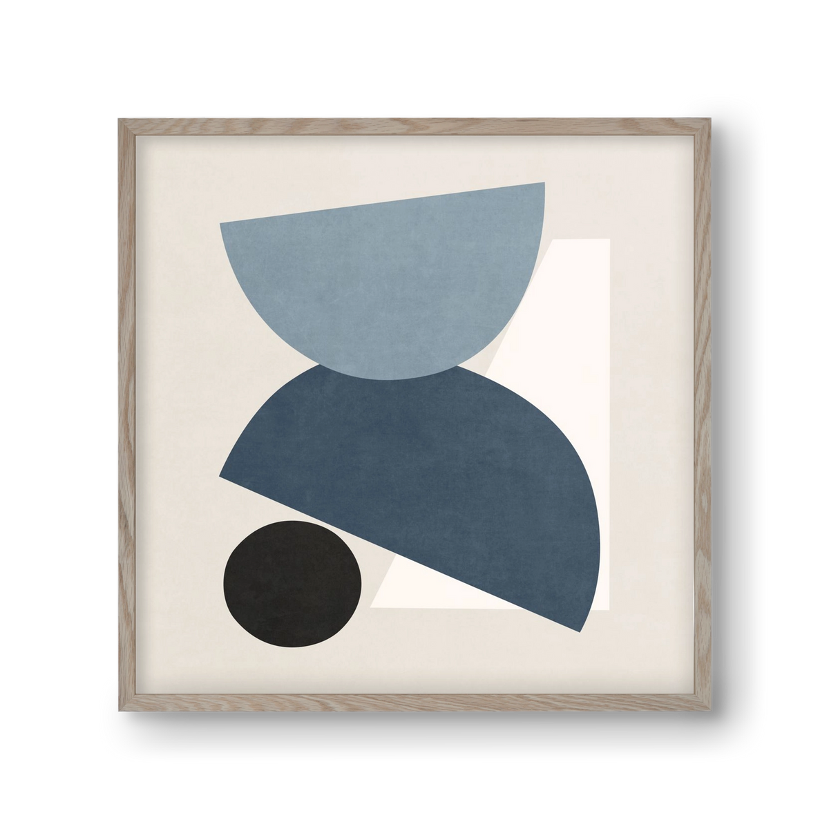 MINIMAL  ART - GEOMETRIC SHAPES 01, 30x30 cm (30x30 cm), Tölgy keret