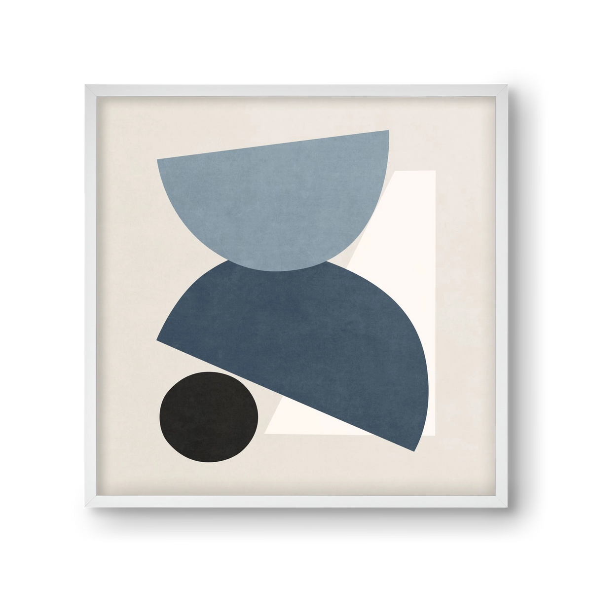 MINIMAL  ART - GEOMETRIC SHAPES 01, 30x30 cm (30x30 cm), Fehér keret