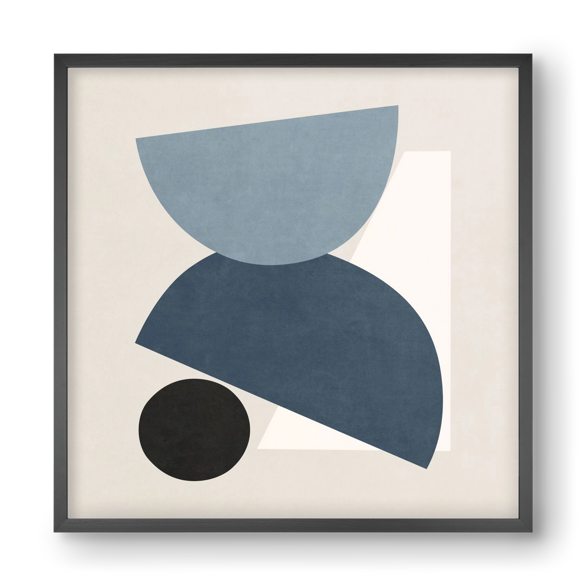 MINIMAL  ART - GEOMETRIC SHAPES 01, 40x40 cm (40x40 cm), Fekete keret