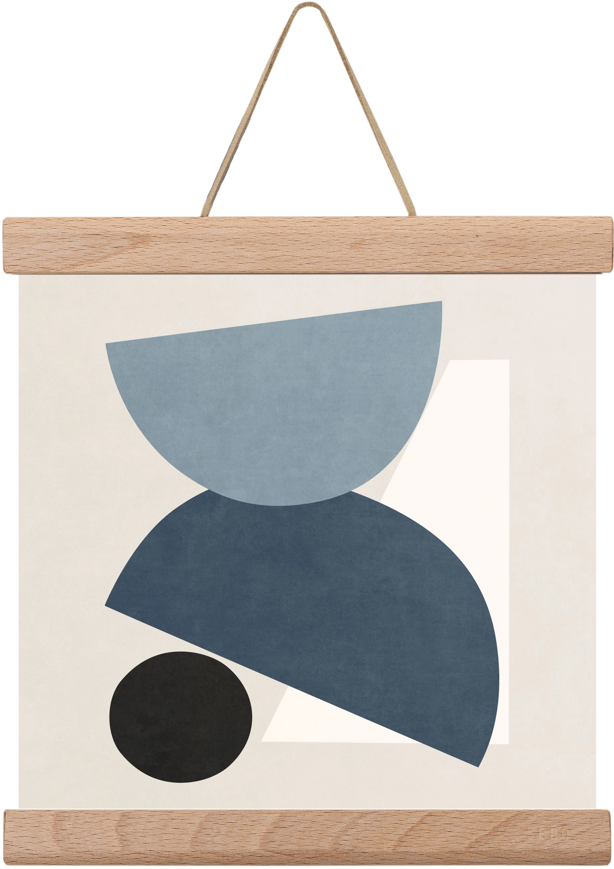 MINIMAL  ART - GEOMETRIC SHAPES 01, 20x20 cm (20x20 cm), Tölgy akasztó