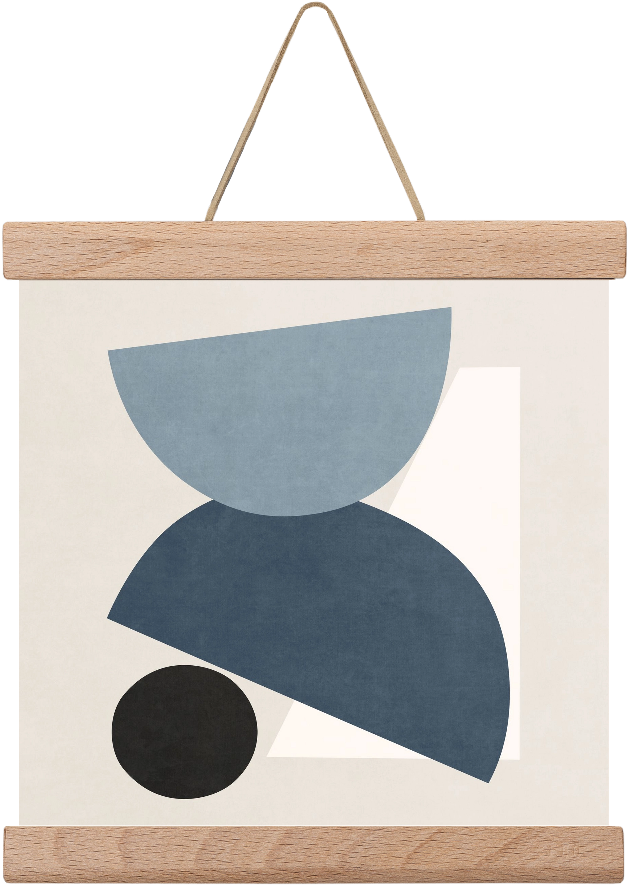 MINIMAL  ART - GEOMETRIC SHAPES 01, 20x20 cm (20x20 cm), Tölgy akasztó