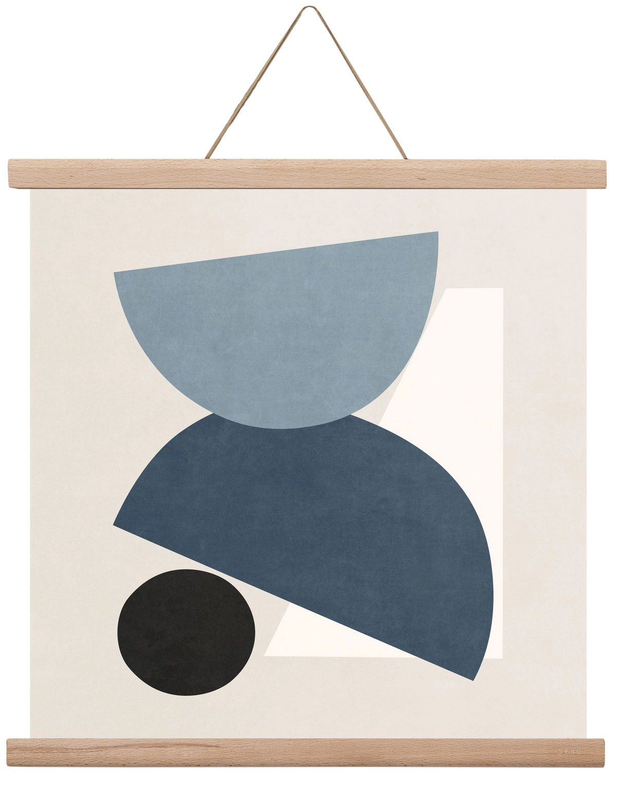 MINIMAL  ART - GEOMETRIC SHAPES 01, 40x40 cm (40x40 cm), Tölgy akasztó