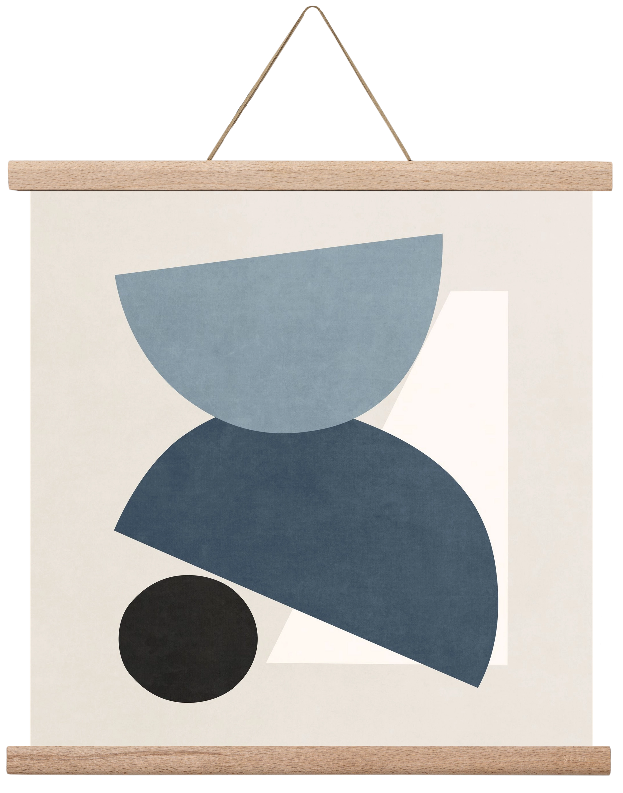 MINIMAL  ART - GEOMETRIC SHAPES 01, 40x40 cm (40x40 cm), Tölgy akasztó