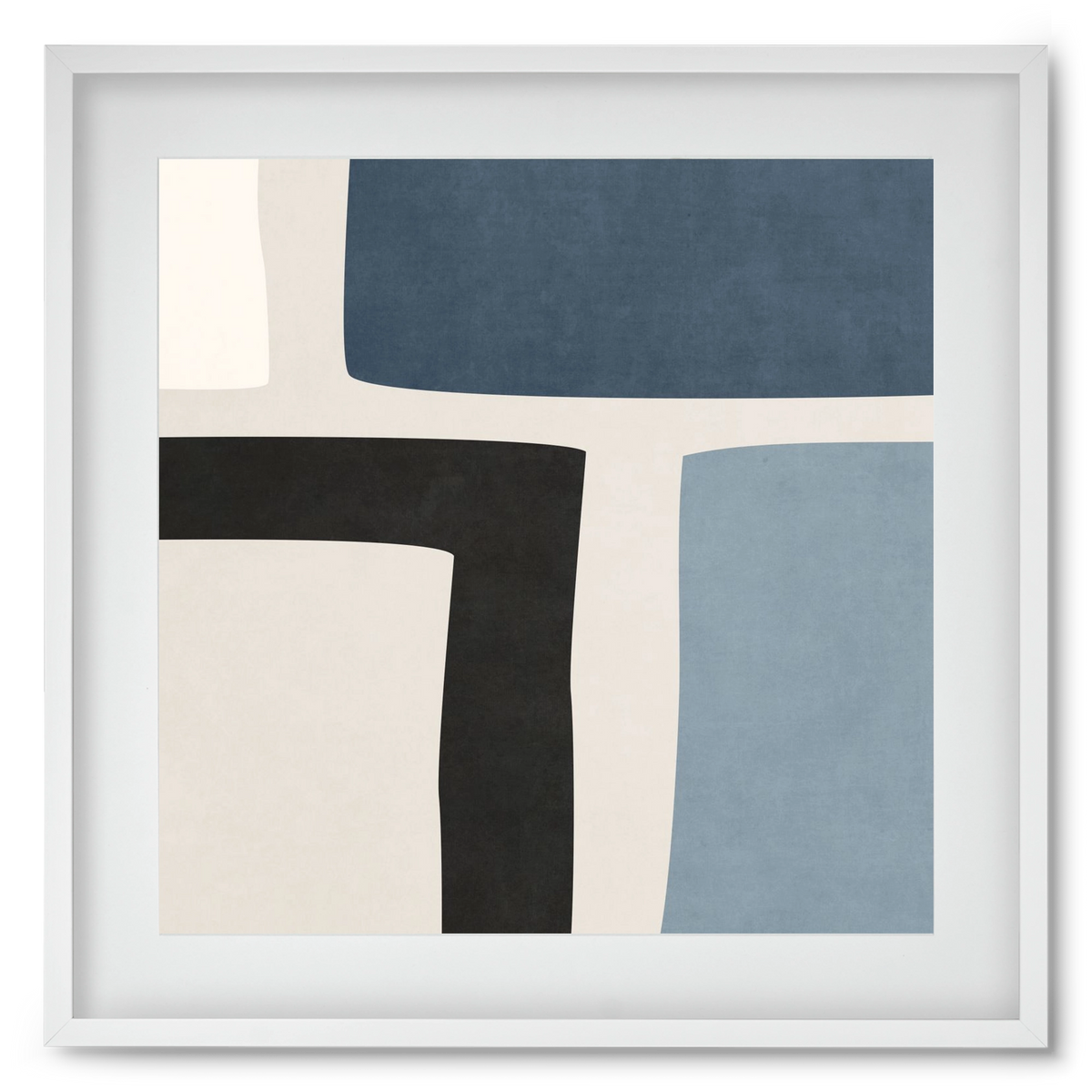 MINIMAL  ART - GEOMETRIC SHAPES 02, 50x50 cm (40x40 cm), Fehér keret, paszpartuval