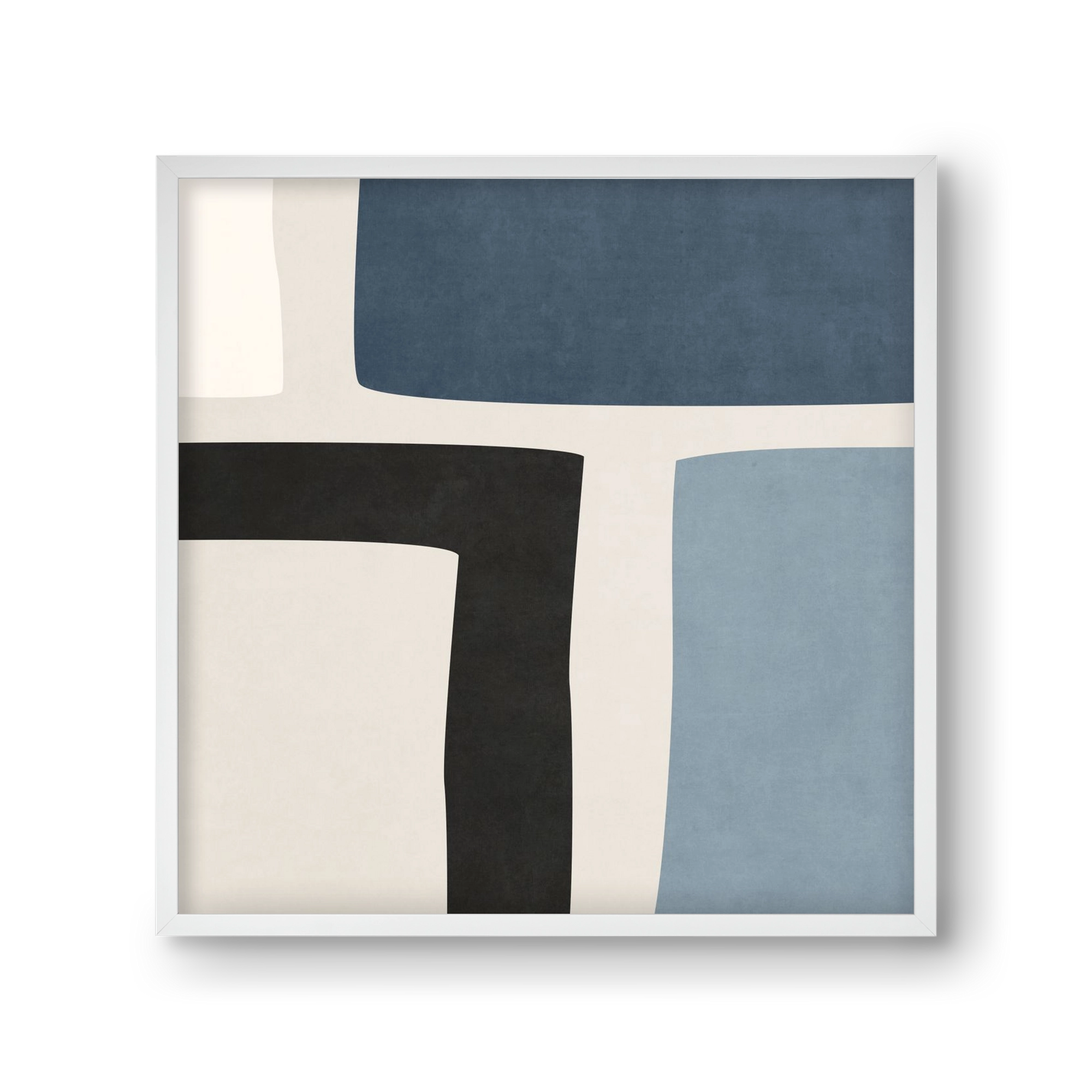 MINIMAL  ART - GEOMETRIC SHAPES 02, 30x30 cm (30x30 cm), Fehér keret