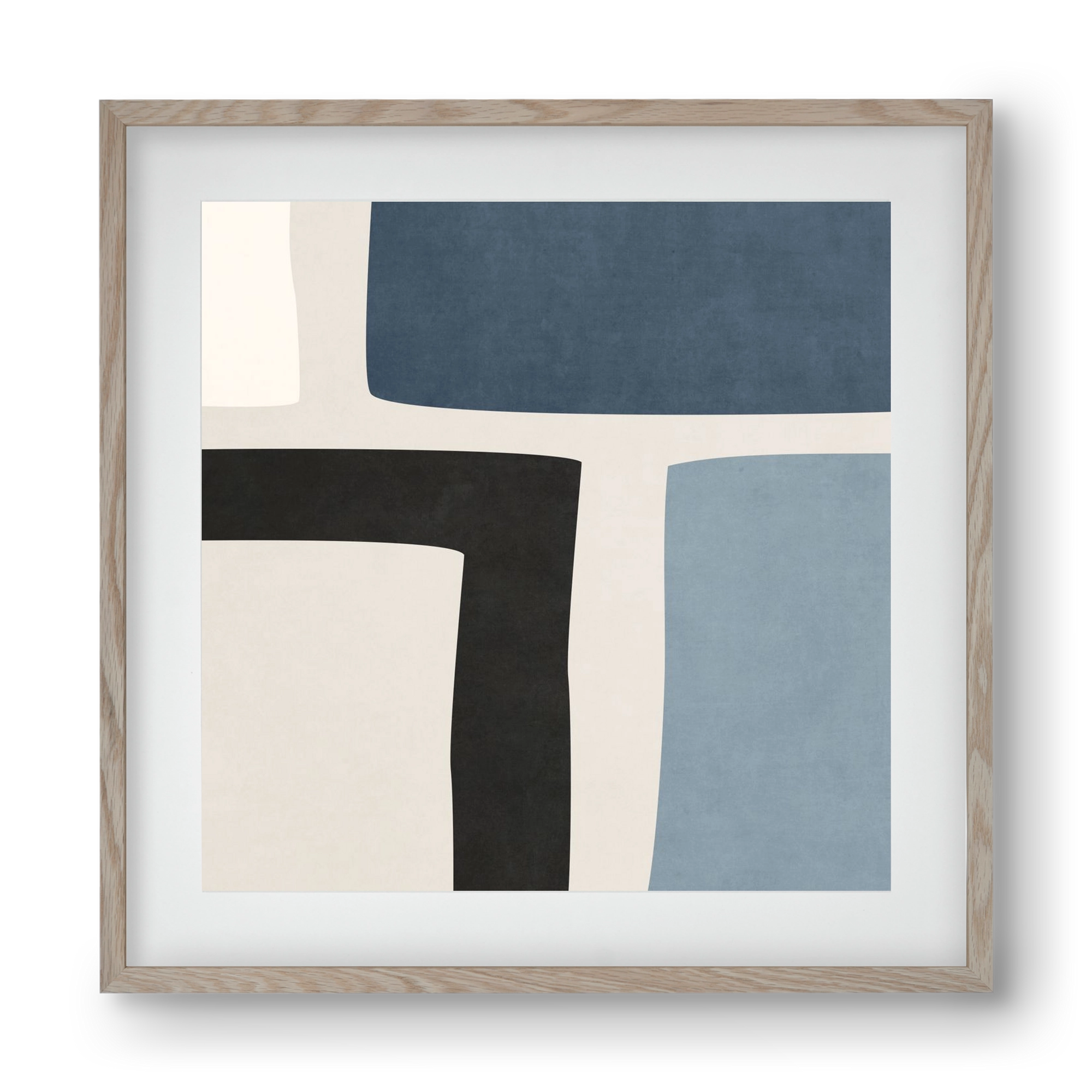 MINIMAL  ART - GEOMETRIC SHAPES 02, 40x40 cm (30x30 cm), Tölgy keret, paszpartuval