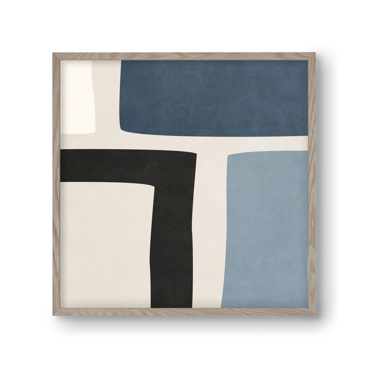 MINIMAL  ART - GEOMETRIC SHAPES 02, 30x30 cm (30x30 cm), Tölgy keret