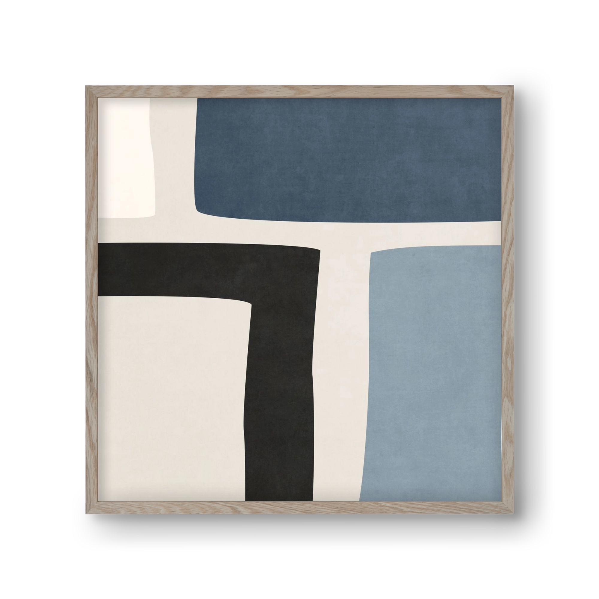 MINIMAL  ART - GEOMETRIC SHAPES 02, 30x30 cm (30x30 cm), Tölgy keret