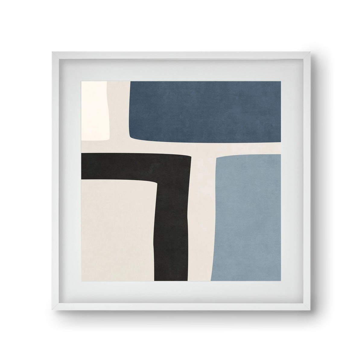 MINIMAL  ART - GEOMETRIC SHAPES 02, 30x30 cm (20x20 cm), Fehér keret, paszpartuval