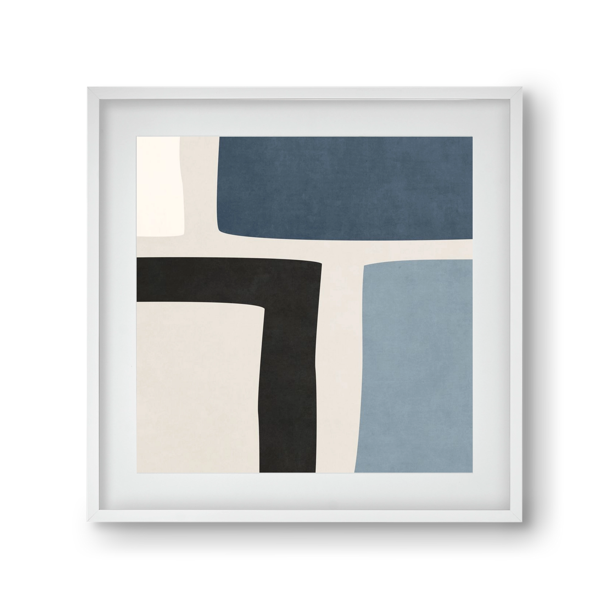 MINIMAL  ART - GEOMETRIC SHAPES 02, 30x30 cm (20x20 cm), Fehér keret, paszpartuval