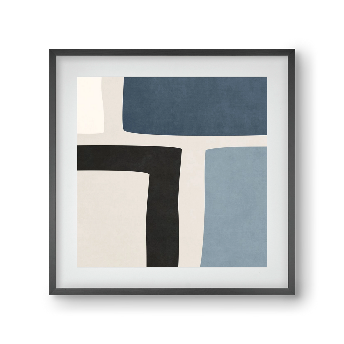 MINIMAL  ART - GEOMETRIC SHAPES 02, 30x30 cm (20x20 cm), Fekete keret, paszpartuval