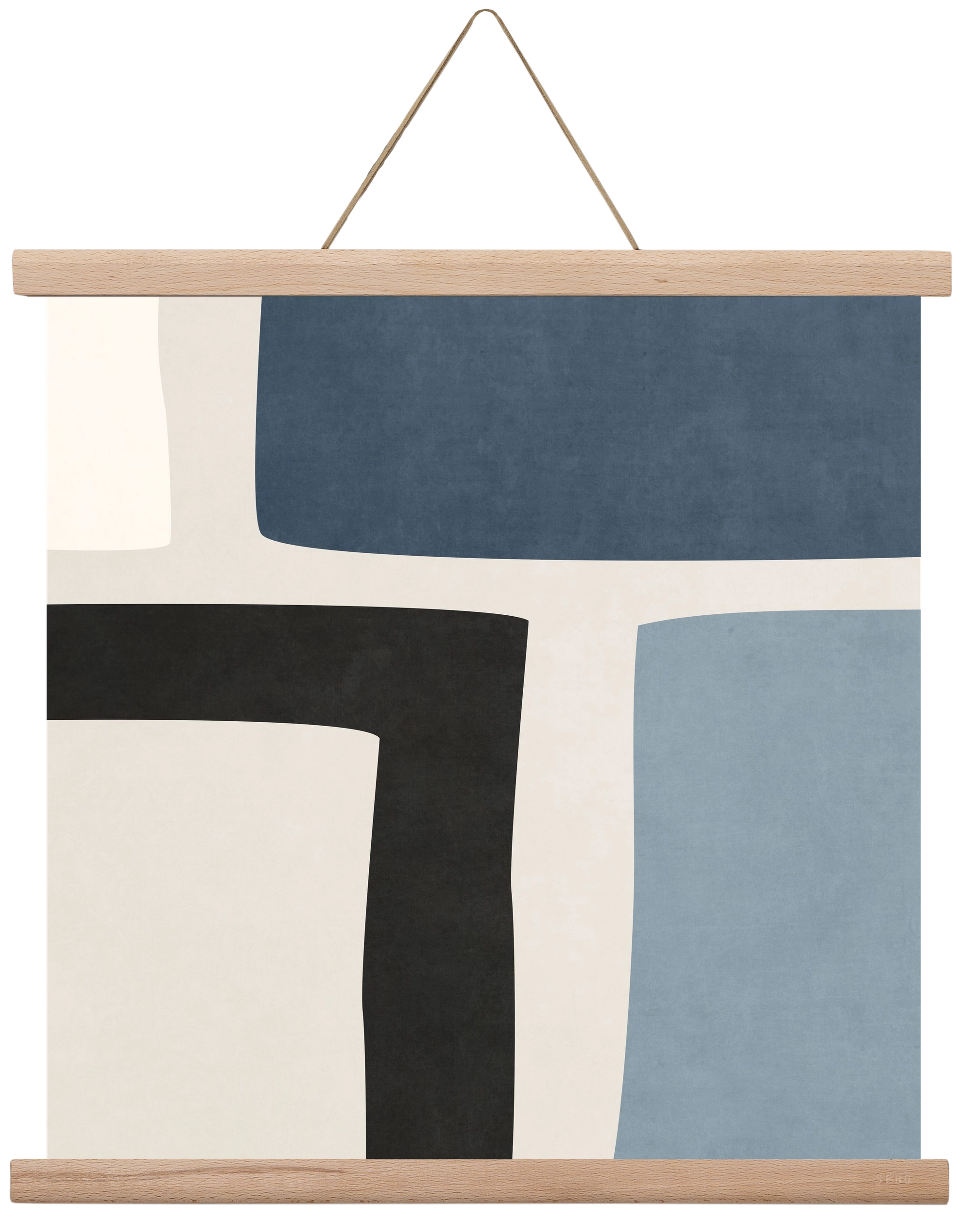 MINIMAL  ART - GEOMETRIC SHAPES 02, 40x40 cm (40x40 cm), Tölgy akasztó