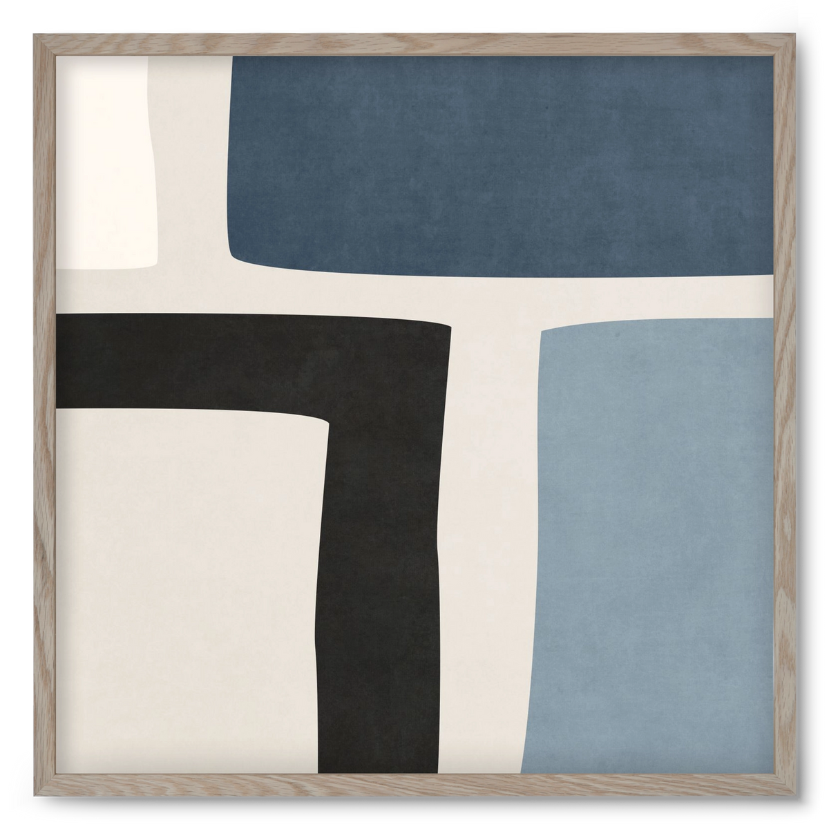 MINIMAL  ART - GEOMETRIC SHAPES 02, 50x50 cm (50x50 cm), Tölgy keret