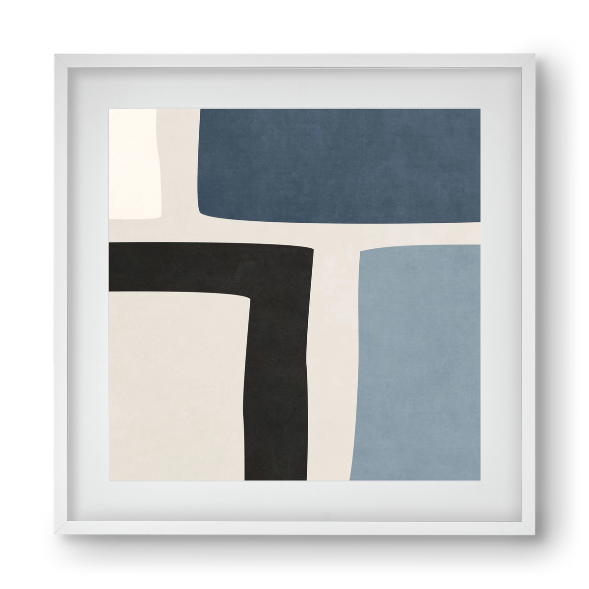 MINIMAL  ART - GEOMETRIC SHAPES 02, 40x40 cm (30x30 cm), Fehér keret, paszpartuval