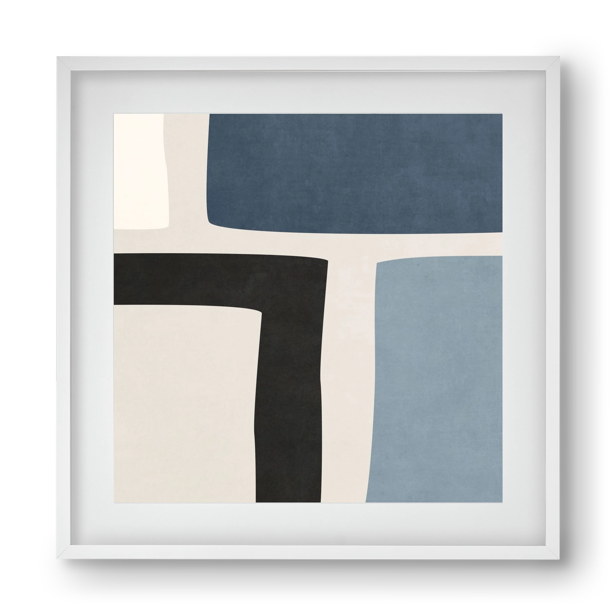 MINIMAL  ART - GEOMETRIC SHAPES 02, 40x40 cm (30x30 cm), Fehér keret, paszpartuval