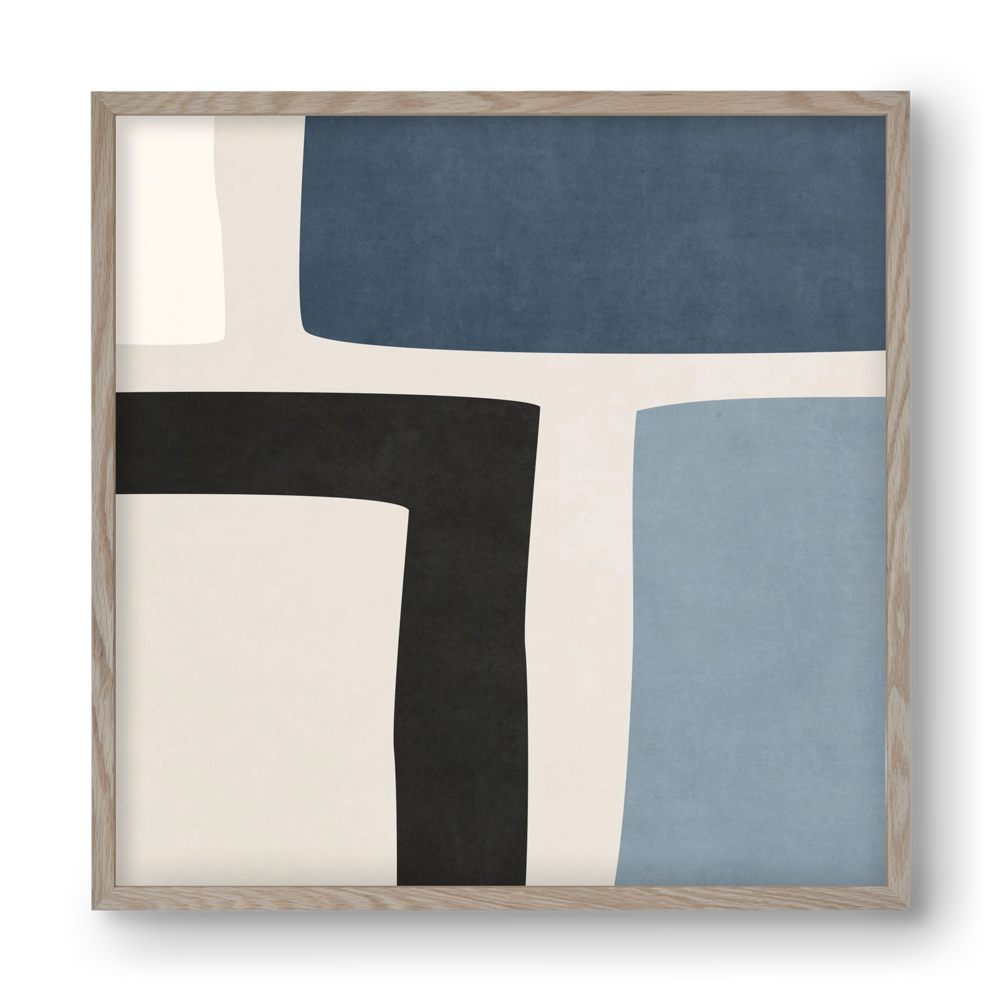 MINIMAL  ART - GEOMETRIC SHAPES 02, 40x40 cm (40x40 cm), Tölgy keret